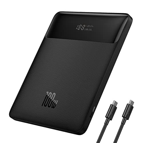 Baseus Power Bank, Powerbank 20000mah 100W Slim Laptop Powerbank USB C Digitalanzeige Schnelllade Externe Handyakkus für Laptop, MacBook Air, Dell, IPad, HP, iPhone, Samsung, Switch, ROG Ally