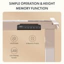 FLEXISPOT E1 Pro Escritorio Elevable Eléctrico con 2 Motores Carga de 100KG, Escritorio Ajustable en Altura de Acero 70-119CM, con 4 Funciones de Memoria Escritorio de pie, Blanco - 3