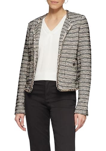 s.Oliver Bouclé Fringed Edge Short Jacket, 99x2_black