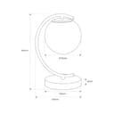 BARCELONA LED Candeeiro de Mesa San Cromado em Forma de C com Bola de Vidro Opalino, Base Redonda em Alumínio, Design Clássico Moderno Retro Luxo para Quarto e Sala - 9