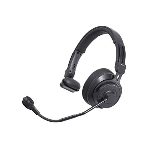 Audio-Technica BPHS2S Cuffie Broadcast Monoorecchio con Microfono Ipercardioide Dynamic Boom, Nero