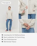 Kapten & Son Everyday 3in1 Funktionsjacke Sandstone M | Regenjacke Damen & Herren Beige mit herausnehmbarer Fleecejacke | Outdoor Jacke mit 10.000 mm Wassersäule, aktungsaktiv, winddicht - 7