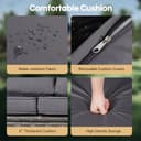 Panana 5 Seater Rattan Garden Furniture Corner Sofa Set with Coffee Table, Outdoor Patio Lounge Set with Cushions & Free Cover for Garden, Conservatory, Terrace (Mixed Grey Rattan with Grey Cushions) - 5