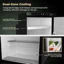 NOMAD Campervan Fridge Freezer CR50X 12/24V Integrated Refrigerator 43.4L Digital Control Panel Night Mode Reversible Door Battery Protection Ideal for Campervans Motorhomes Boats Energy Class E Black - 7