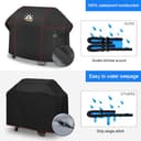 Zettum Funda para Barbacoa de 165 cm – 7131 para Parrilla Weber Genesis 400 Series 4 quemadores, Resistente e Impermeable, Cubierta de Poliuretano para Weber Genesis E435, E410, E440 (165x63x113cm) - 7