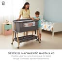 Asalvo Smart Minicuna Colecho Bebé 2 en 1 – Cuna Colecho con 7 Alturas Regulables, Inclinación Antirreflujo, Ruedas con Freno, Colchón Incluido, Laterales Transpirables, Cuna Bebé Recién Nacido - 4