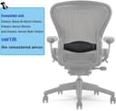 Lumbar Support Pad Replacement for Herman Miller Classic Aeron Chair - Size B: Medium,Black - 3