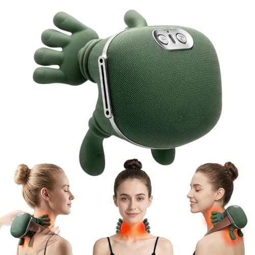 Noetopolis Neck Massager for Neck Pain, 4D Bionic Heated Massager, Cordless Massagers for Back and NEC-k with Hands, NEC-k and Shoulder Massage Siasoo, Shoulder Massager with Fingers for Muscle Relax
