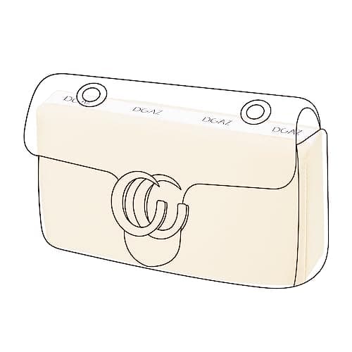 DGAZ Inserto de Soporte en Satén Premium para Bolso Gucci-Marmont, Espuma de Memoria, Protección Elegante para Bolsos de Lujo (Nata, Marmont Mini16)