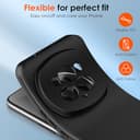 ivoler Silikon Hülle für Honor Magic6 Pro/Honor Magic 6 Pro mit Kameraschutz, Ultra Dünne Weiche Stoßfest Schutzhülle Flexible TPU Matte Schwarz Handyhülle Kratzfest Case Cover - 4