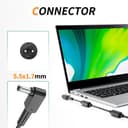 Fuente de alimentación AC Cargador para Notebook de 330 W 19,5 V 16,92 A compatible con Acer Predator Helios 16 18 300 500 700 Neo 16 18 Triton 14 17X 300 500 Nitro 16 17 - 2