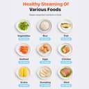 Aigostar Fitfoodie 30CFO - Vaporera Eléctrica 9L Capacidad, 800 W, Libre de BPA, Temporizador hasta 60 Minutos. 3 Recipientes Apilables, Cuenco para Preparar arroz. Diseño Exclusivo - 8