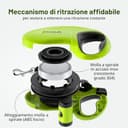 Pecute Guinzaglio Retrattile per Cani 10M (Fino a 50 Kg), Guinzaglio per Cane con Guinzaglio Esteso Senza Grovigli a 360°, Impugnatura Antiscivolo e Pulsante di Freno Rapido,Verde - 2