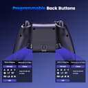 PC Wireless Controller mit Ladestation, 1000Hz Gaming Controller mit RGB Licht, Hall Joystick/Turbo/Vibration/1000mAh Wiederaufladbare Batterie, Wireless Controller für PC/Switch 2/Switch/Android/IOS - 4