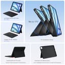 WIWU iPad Tastatur Hülle für Air 11 Zoll A16/10 Gen 3 in 1 Magnetische Abnehmbare Tasche Tastatur Ständer Beleuchtete Tasten mit Touchpad (Schwarz, for iPad 11/10/Air 5/4/11"(M2/M3) Pro 11" 4/3/2/1) - 5
