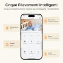 BOIFUN 2K Baby Monitor WiFi con Display 5”, Controllo Doppio App e Monitor, Avvisi Pianto e Movimento, Visione Notturna Senza Disturbi, Temperatura e Umidità, Rotazione 360°, fino a 19h - 7