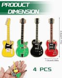 MOPZIJA 4 pcs spilla per chitarra carino set di spille per chitarra elettrica distintivi per strumenti musicali spilla per camicie cappotto maglione zaini，spilla，spilla smaltata，spille zaino - 2