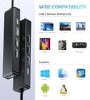 BHHB M80 Hub USB C HDMI 4K/ PD 100W Carica/USB 3.0 5Gbps/ 2*USB 2.0, Hub USBC 5 in 1 Adattatore Multiporta Type C Docking Station Compatibile con MacBook Pro/Air M4 M3 M2 M1, Mac, iMac, iPad, iPhone - 4