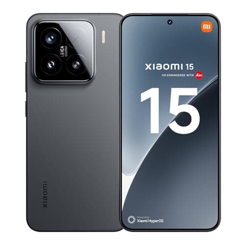 Xiaomi 15 Smartphone, 12+512GB, Black, 50MP Leica main camera, 5240mAh battery, 90W HyperCharge, HyperAI (No power adapter included)