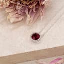 Tuscany Silver Collana da Donna in Argento Sterling con Cristallo Rosso di Luglio da 46 cm/18 Pollici - 2