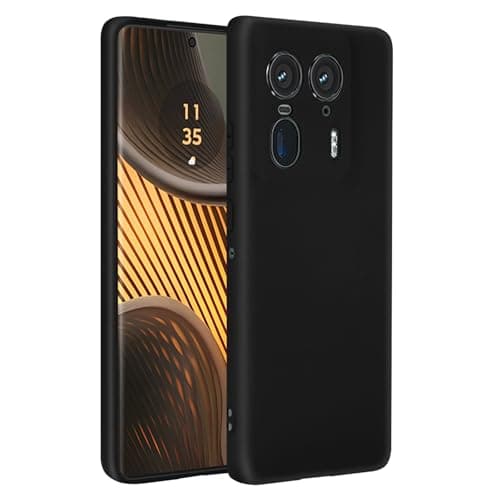 32nd Liquid Silicone Case Cover for Motorola Edge 50 Ultra, Slim and Durable Protective Case - Black