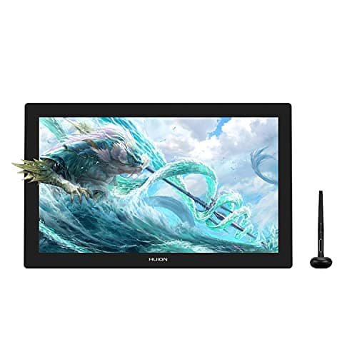 HUION Kamvas Pro 24 Tavoletta Grafica Con Schermo, 4K UHD Full Laminato 23.8 Pollici Disegno Digitale Display 140% sRGB, PW517 Penna, KD100 Wireless Mini Keydial - Compatibilità Windows Android Mac