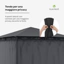 Blumfeldt Mondo - Pergola Partyzelt Gartenzelt Gazebo, Größe: 2,95 x 2,6 x 2,95 m (BxHxT), 4 Seitenteile, EasyMount Concept, Witterungsschutz: UV/Wind/Regen, dunkelgrau - 5