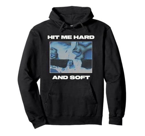 Billie Eilish Hit Me Hard and Soft Inverted Black Pullover Hoodie, black