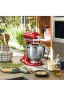 KitchenAid Artisan - Robot da cucina inclinabile - Impastatrice con 2 ciotole e 3 accessori in acciaio inox - 4,8 l - rosso mela - 7