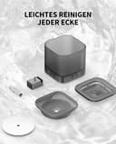 PETKIT CYBERTAIL Katzen Trinkbrunnen, Hundewasserspender,1,85L Katzen Hunde Wasserbrunnen,LED-Licht,25dB Extrem Leiser,Schnurgebundener Wasserspender, Schnurlose Wasserpumpe,Grau - 7