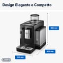 De’Longhi Rivelia – Perfetto Macchina da Caffè Automatica, Montalatte Classico, 8 Bevande in un Solo Tocco, Display Touch a Colori, Contenitori Chicchi di Caffè Intercambiabili, Nero (EXAM440.35.B) - 3