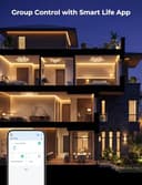 Lanmorn Plafoniera LED Soffitto Intelligente WiFi, 38W Smart Lampadario Design Moderno a Fiore, Dimmerabile 3000K-6500K 2000LM, Compatibile con Alexa e Google Home, App Smart Life, Oro - 7