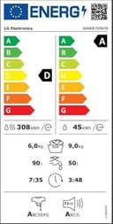 LG W4WR7096YB, Klasse D, Frontlader-Waschtrockner 9-6 kg, 62 x 60 x 85 cm, Wi-Fi, AI Direct Drive, Tiefenreinigung mit Dampf, TurboWash 360, Große Kapazität, Außentür aus gehärtetem Glas, Weiß - 8