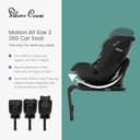Silver Cross - Motion All Size 2 360 Car Seat - Newborn to 12 years - Isofix Car seat - 5 Point Safety Harness - 360 Rotation - Space - 2