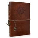 Joy & Inspiration Cuaderno Vintage Rellenable A5 de Piel Sintética Diario de Viaje Libro de Bocetos Clásico Rellenable Refillable Notebook Journal (80 Hojas/160 Páginas) - 1