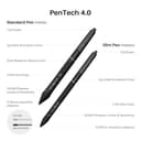 HUION Kamvas Pro 24 (Gen 3) Tablet da disegno touch con schermo, display grafico 4K UHD con doppio pennino a pressione 16384, PenTech 4.0, 99% Adobe RGB, tastiera wireless, monitor da 23,8 pollici - 3