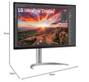 LG 32UQ850V Monitor 32" UltraHD 4K LED IPS HDR 400, 3840x2160, AMD FreeSync 60Hz, Audio Stereo 10W, HDMI 2.0 (HDCP 2.3), Display Port 1.4, USB-C (90W), USB 3.0, AUX, Stand Pivot, Flicker Safe, Bianco - 14
