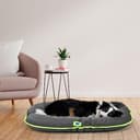 Ferplast Cuccia Cane Cuscino Cane Cane Taglia Media Tessuto Antigraffio Lavabile a mano a 30° Materassino Cane Impermeabile 80 x 60 x 11 cm.Nero - 3