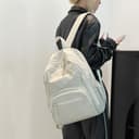 ZOVYRON Fashion Backpack for Women - Cute Nylon Rucksack Large Capacity Anti Theft Shoulder Bag Stylish Casual Daypacks with Multi-pocket for Work Travel & Daily Use (Black) - 5