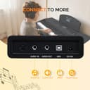 Glarry Digital Piano 88 Weighted Keys, 88 Key Keyboard Fully Weighted for Beginner, Full Size Electric Keyboard Piano with USB/MIDI, Record, LCD, 3 Pedals, Dual Stereo Speakers, Upright Stand (Black) - 6