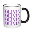 LANIPASTUA Hochwertige Rodrigo Singer Music Olivia Keramiktasse Seitenfarbe Kaffeebecher Ergonomisches Design Stabil und Stylisch Ideal für Zuhause und Büro - 3