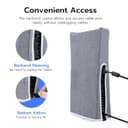 Mcbazel PS5 Pro Custodia Antipolvere, Custodia Protettiva Verticale per PS5 Pro in Tessuto di Poliestere Cationico con Ritaglio per Console Playstation 5 Pro Disc & Digital – Grigia - 5