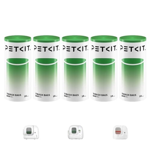 PETKIT Bolsa de Arena para Gatos, Bolsa de Arena de Repuesto para PURA MAX 2 y PUROBOT MAX PRO 2, Resistente a Arañazos, Duradera, 5 Rollos (90 Piezas)