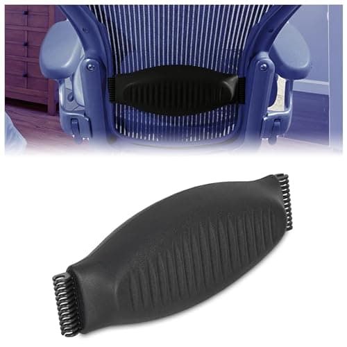 ECOTRIC New Lumbar Pad Compatible with Herman Miller Classic Aeron Chair Size B, Home Office Seating Support Pad - Graphite/Black -