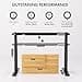 FLEXISPOT Height-Adjustable Desk, Electric Table Frame with 2 Powerful Motors, Super Load 160 kg, Triple Telescope, Memory Control, LED Height Display (Premium E6 Black) - 6