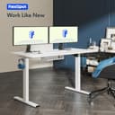 FLEXISPOT 100X60cm Escritorio Elevable Eléctrico con Tablero Entero, Standing Desk, Mesa Elevable Escritorio de Elevable con 4 Opciones de Memoria Inteligente para Oficina y Hogar(Arce) - 3