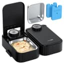 Dispenser Crocchette Gatto Umido Automatico: Distributore Cibo Gatti con Ciotola in Acciaio Inossidabile - Dosatore Crocchette per Gatti con Timer di 48 Ore - Adatto sia per Alimenti Secchi che Umidi - 1