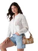 GUESS Schultertasche Camden Mini Shoulder Bag Cognac Multi braun - 2