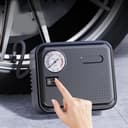 NINMORTH Portable 12V Air Compressor for Car Tires, Corded Electric Inflator with Digital Display, Cable, 4 Nozzles, 150PSI, Black - 9