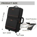 Rexmica Borsa da Trasporto per Controller DJ con Ruote, Compatibile con Pioneer XDJ RX2/ XDJ RX3/ XDJ-RX/DDJ-FLX10/ DDJ REV7/ DDJ 1000SRT, Zaino con Ruote Imbottito con 2 Tasche per DJ Mixer Accessori - 5